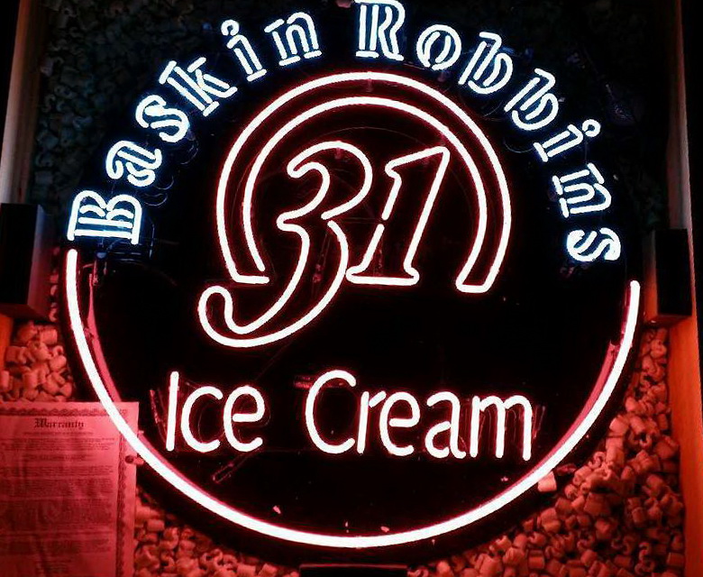 Baskin Robbins Ice Cream Neon Sign
